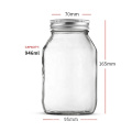 32oz regular mouth glass mason jar for jam drinking with screw metal lid